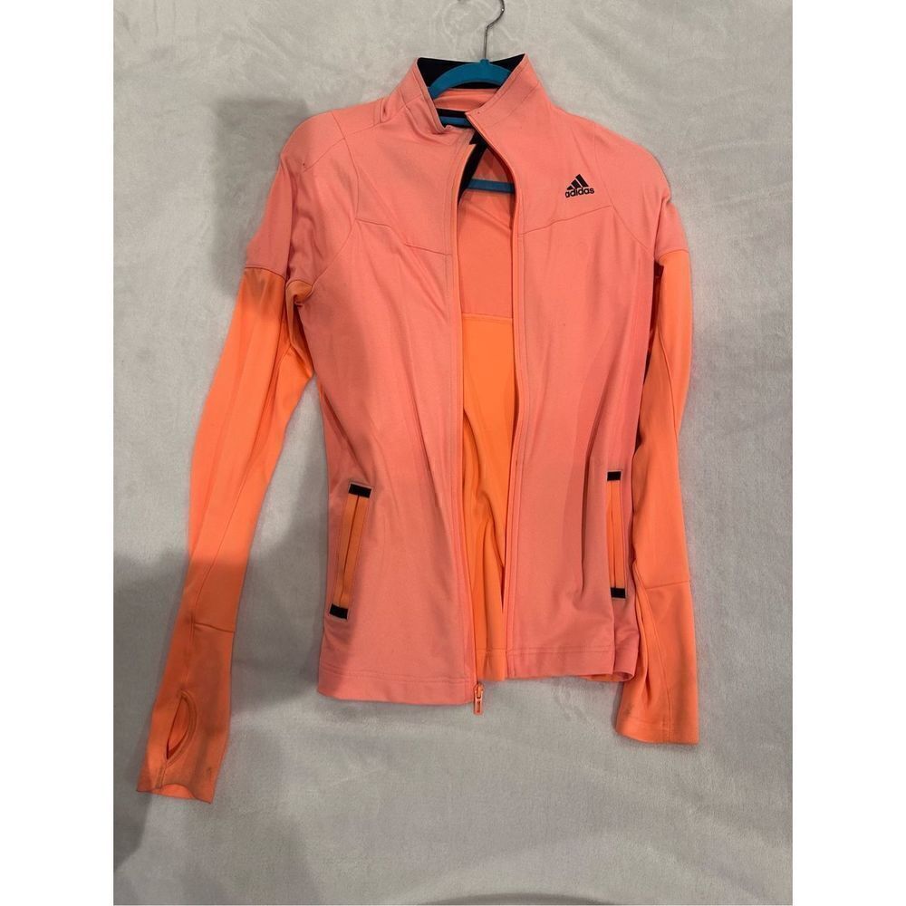 Size S women’s bright orange adidas workout jacket